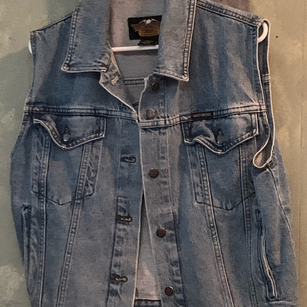 Harley Davidson denim vest medium size